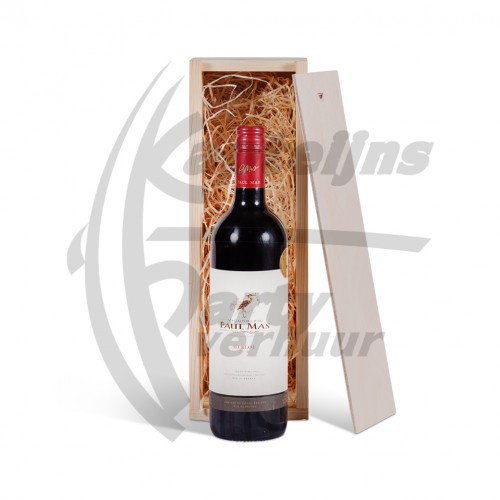 Product Luxe houten schuifkist 1 fles wijn 75 cl 